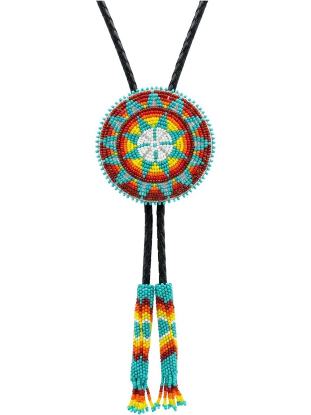 Handmade Beaded Bolo Tie | Native American Style | Fashion Accessory for Men